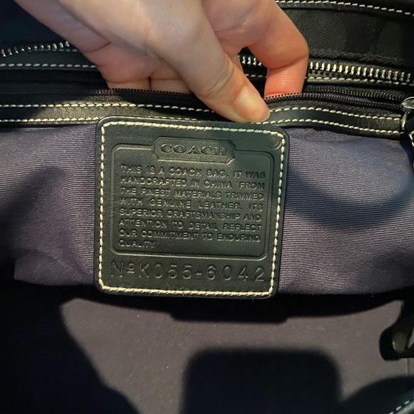 Black Coach Monogram Tote - Picture 6 of 12